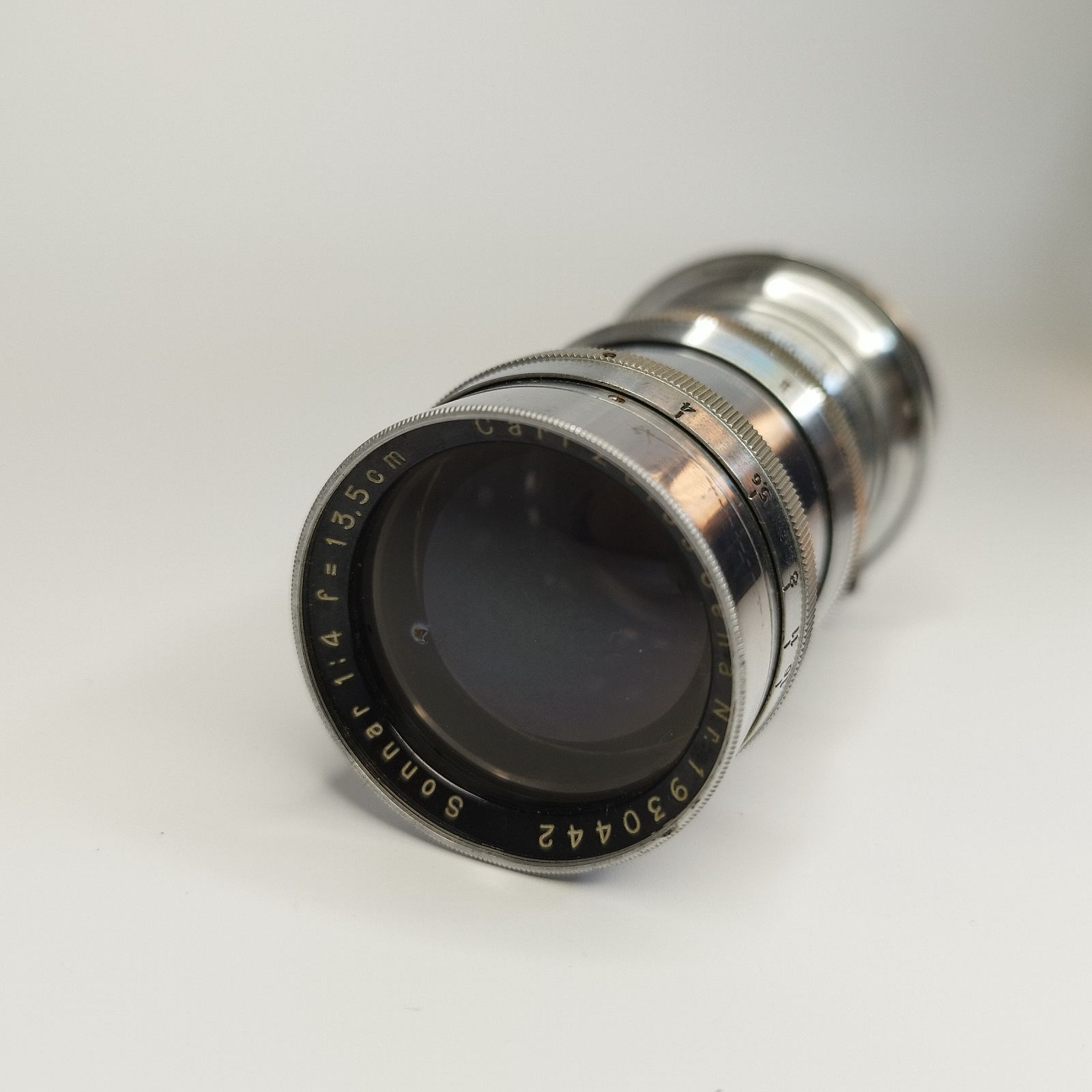 訳あり品】Carl Zeiss Jena Sonnar 13.5cm 小売 F4 中望遠 MFレンズ