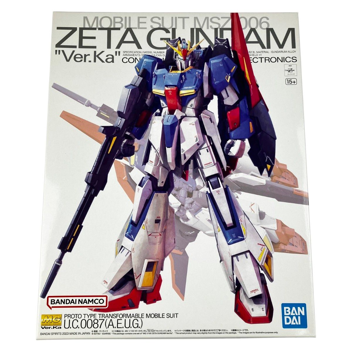 バンダイスピリッツ MG 1 100 MSZ 006 ゼータガンダム Ver Ka 未組立品