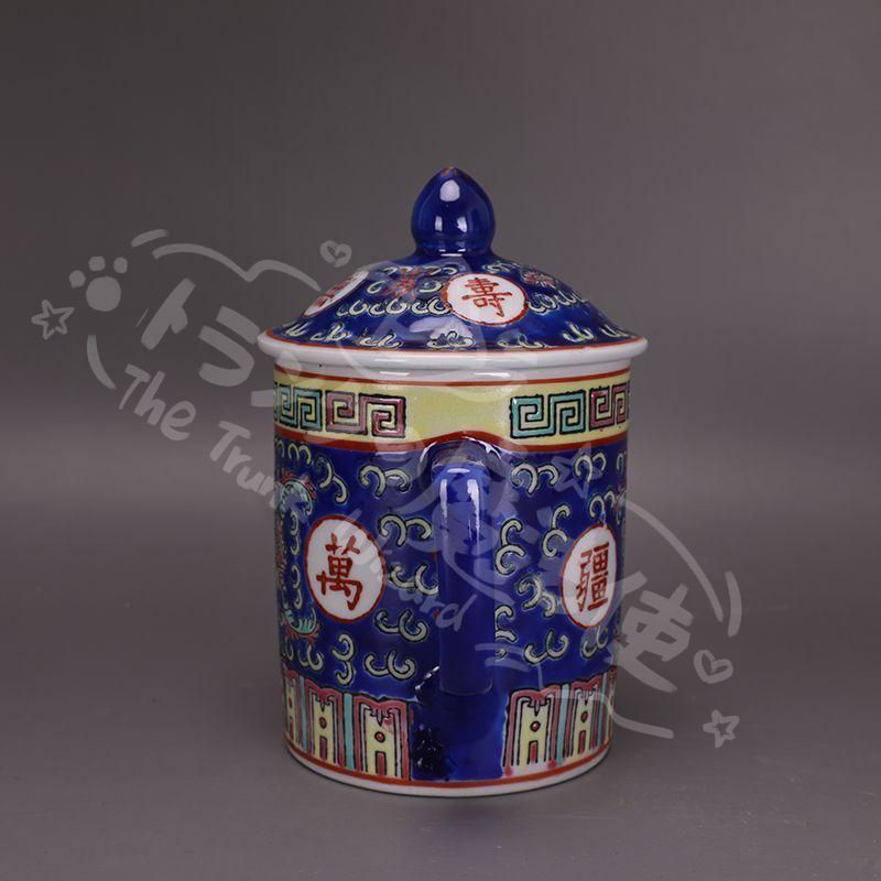 新年ギフト萬壽無疆蓋碗 飲茶食器 中国茶器 景徳鎮 現代工芸品 美術品