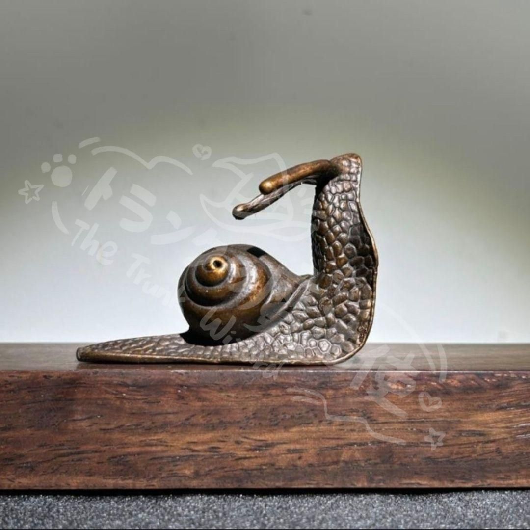 新年ギフト銅 細工 蝸牛香挿 茶道茶寵 茶道具 香道具 装飾品 工芸品