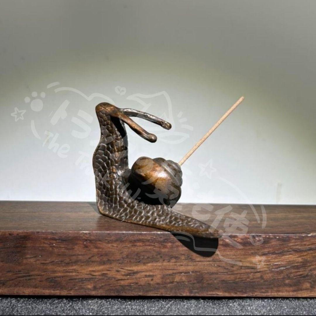 新年ギフト銅 細工 蝸牛香挿 茶道茶寵 茶道具 香道具 装飾品 工芸品