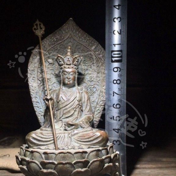 新年ギフト九華山地蔵王仏像 銅製 装飾品 工芸品 美術品 置物