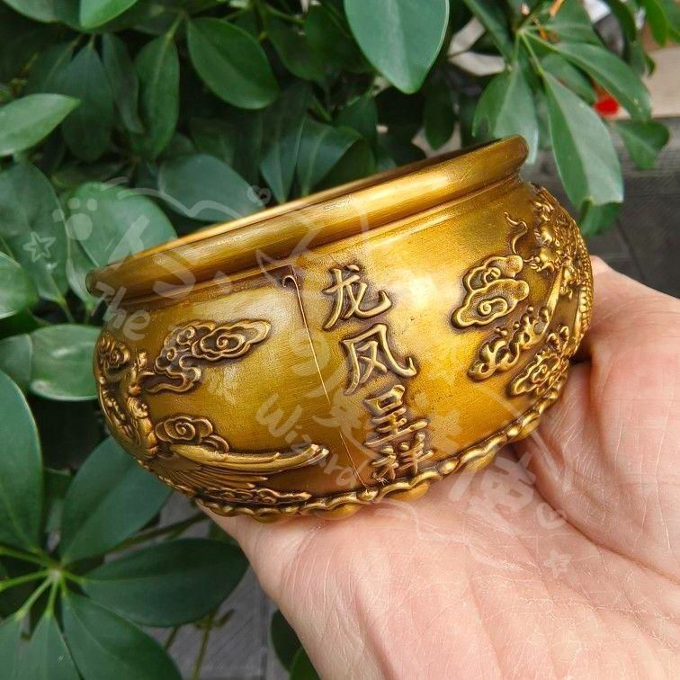 新年ギフト竜鳳呈祥香炉 聚宝盆 装飾品 現代工芸品美術品 置物