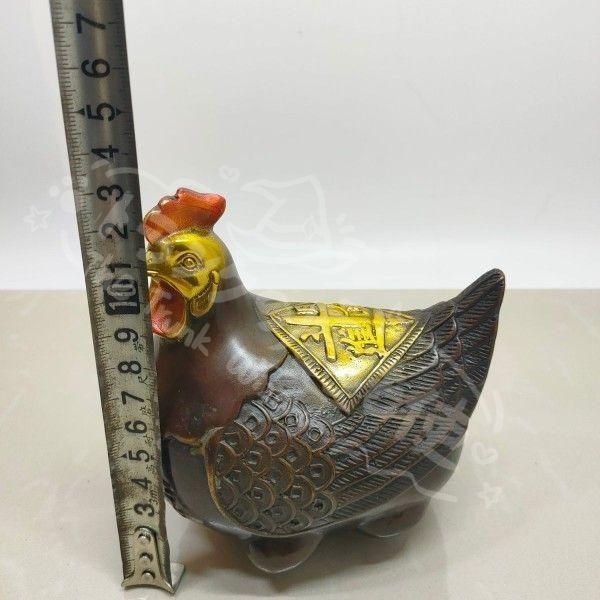  新年ギフト招財進宝 大吉大利 如意鶏 装飾品 置物 金属工芸 工芸品