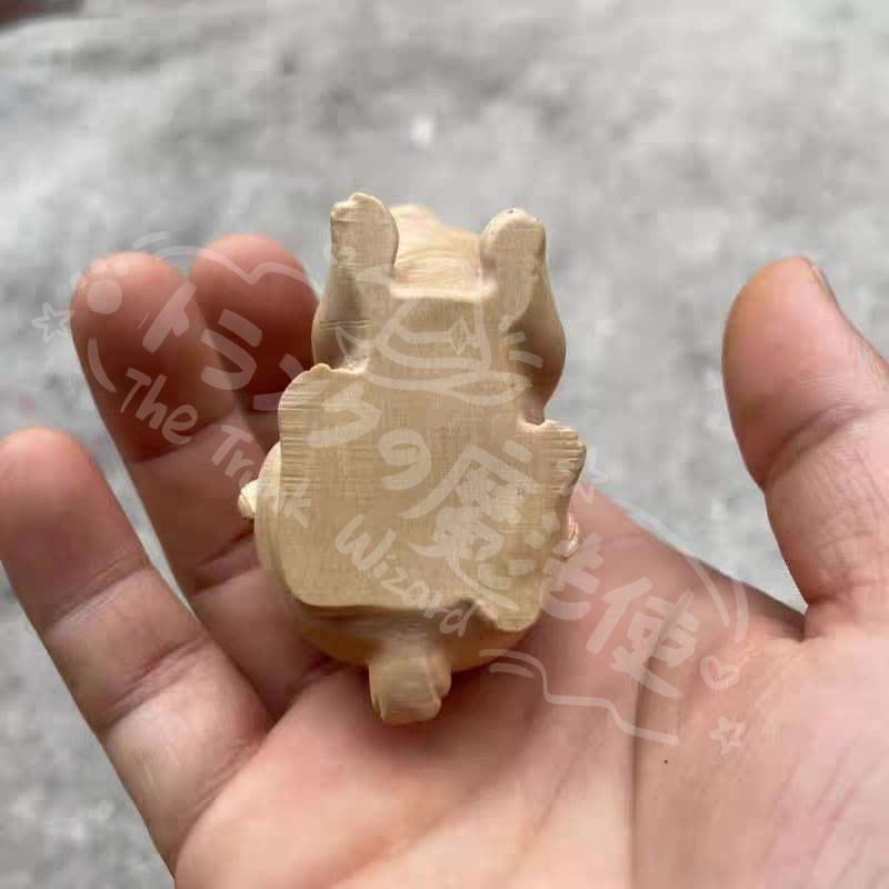  新年ギフトうさぎ 木彫り 彫刻作品 装飾品 置物 置物 工芸品