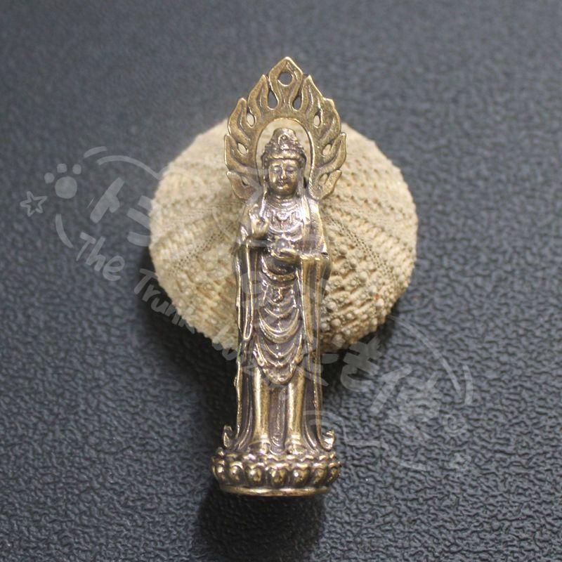 新年ギフト銅細工 聖観音菩薩像 装飾品 工芸品 美術品 置物CZW1207P857