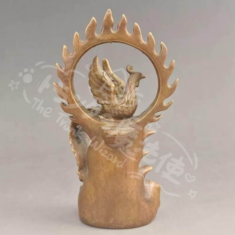 新年ギフト乾隆 火鳳凰倒流香香炉 薫香炉室内 開運 風水 招財 置物