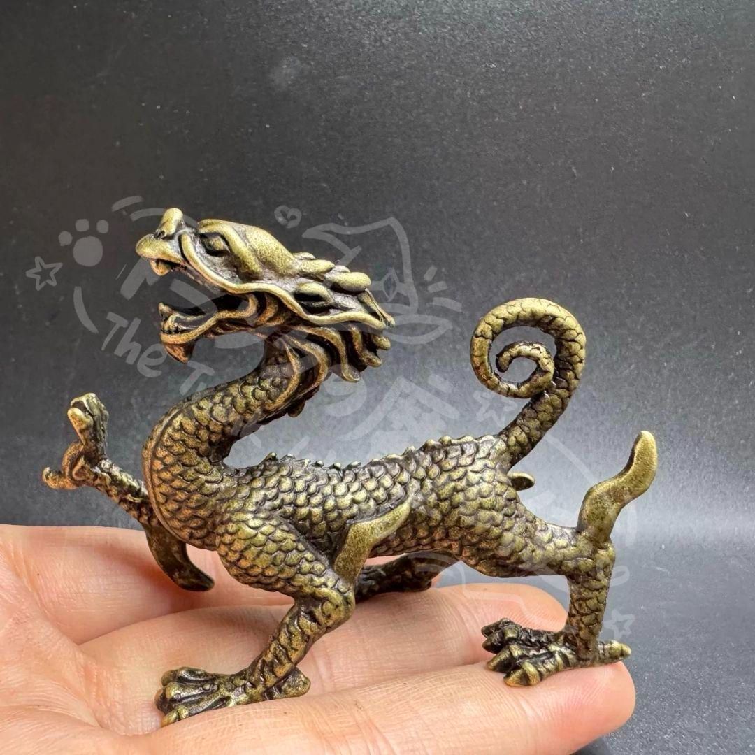  新年ギフト銅 細工 龍 置物 縁起 開運 金運 装飾品 金属工芸 工芸品