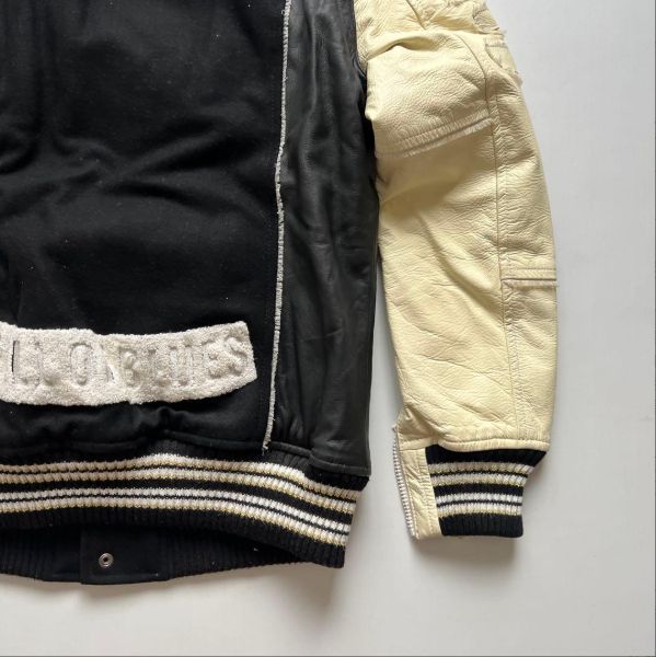 2024 【ROEN】 ディアスキン スタジアムジャケット ブラック ホワイト