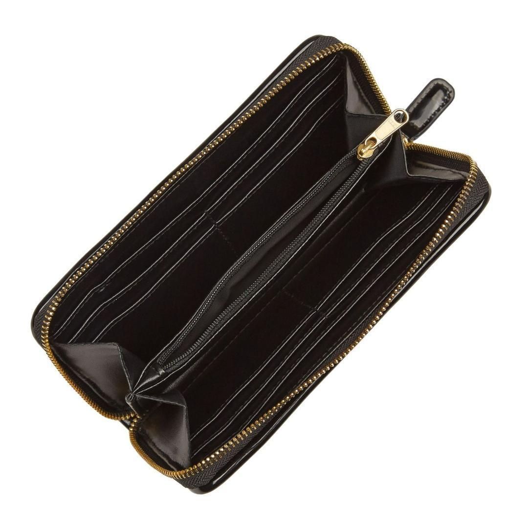 ◇ハロッズ◇新品 美品 エナメル 長財布 Christie Chevron 黒 - メルカリ
