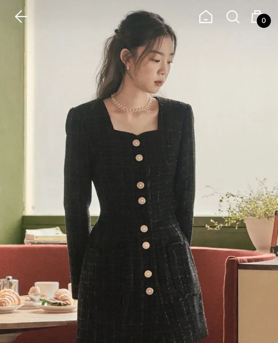 フローム Heartweed Dress ハート ツイード ONE PIECE S