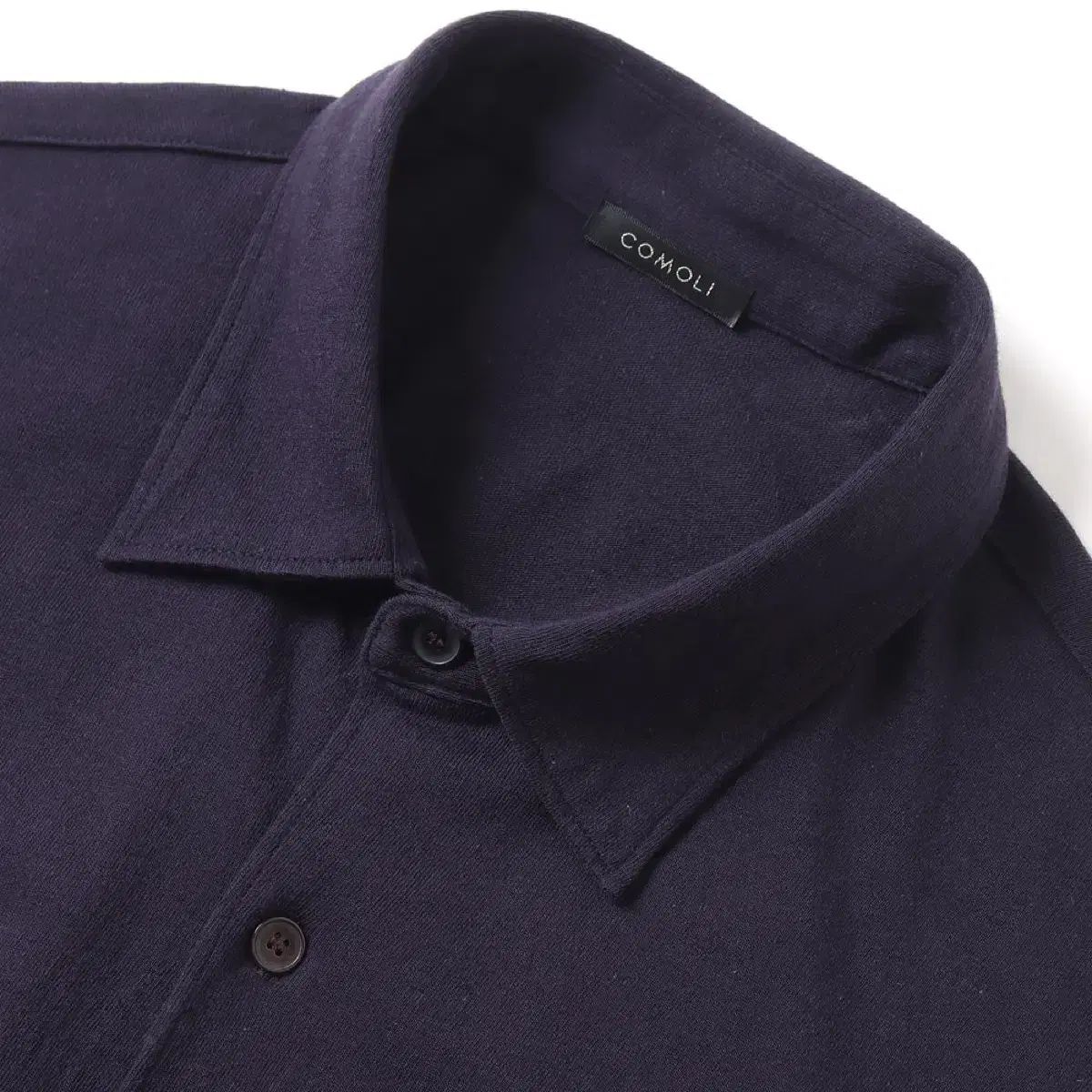 3 24 SS コモリ COMOLI コットン ジャージ シャツ ネイビー