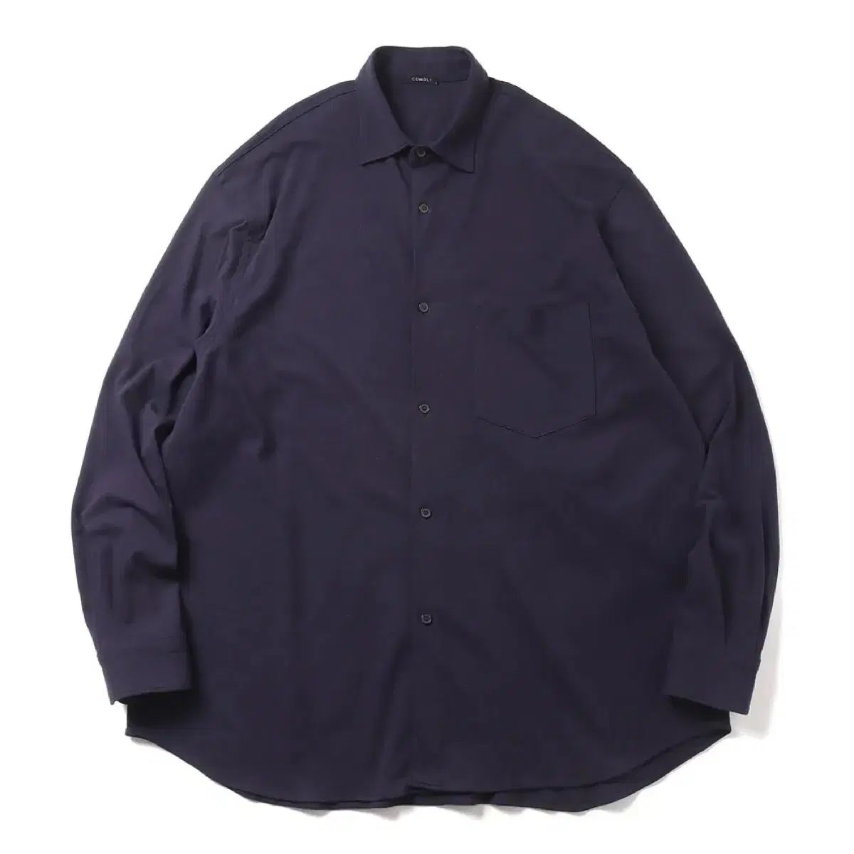 3 24 SS コモリ COMOLI コットン ジャージ シャツ ネイビー