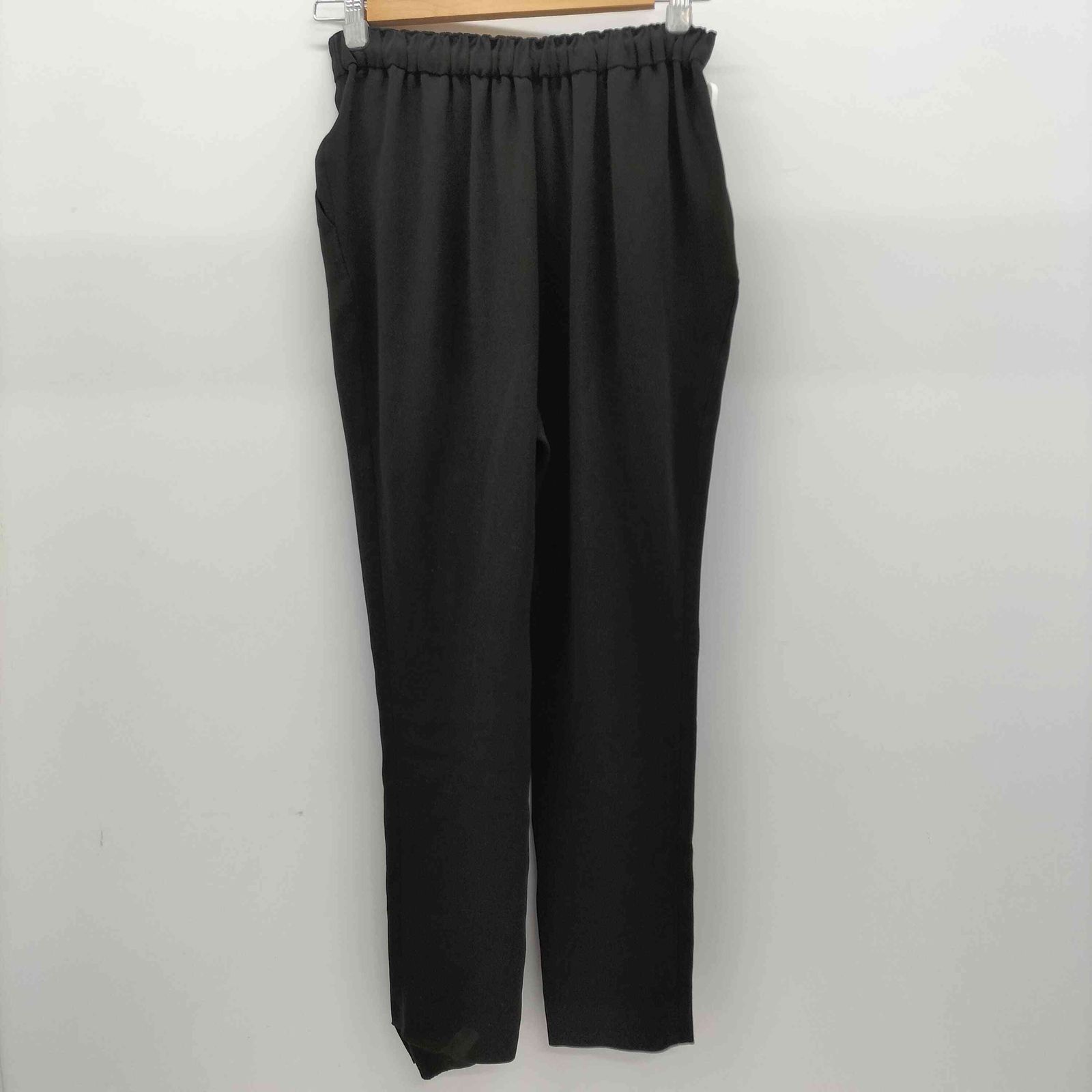 ENFOLD(エンフォルド) ブラックプリーツ スラックス レディース パンツ