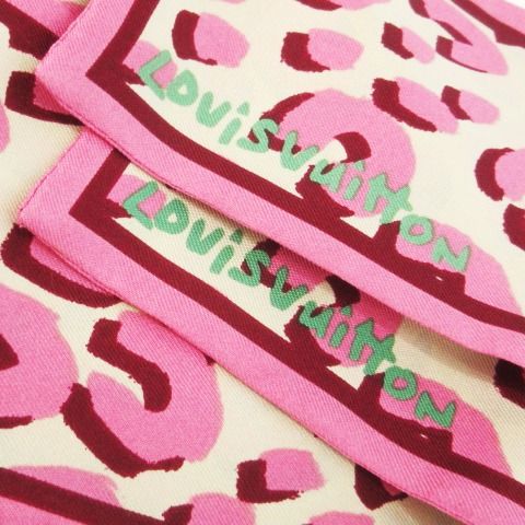 ルイヴィトン LOUIS VUITTON バンドー リボンスカーフ シルク 節約 絹