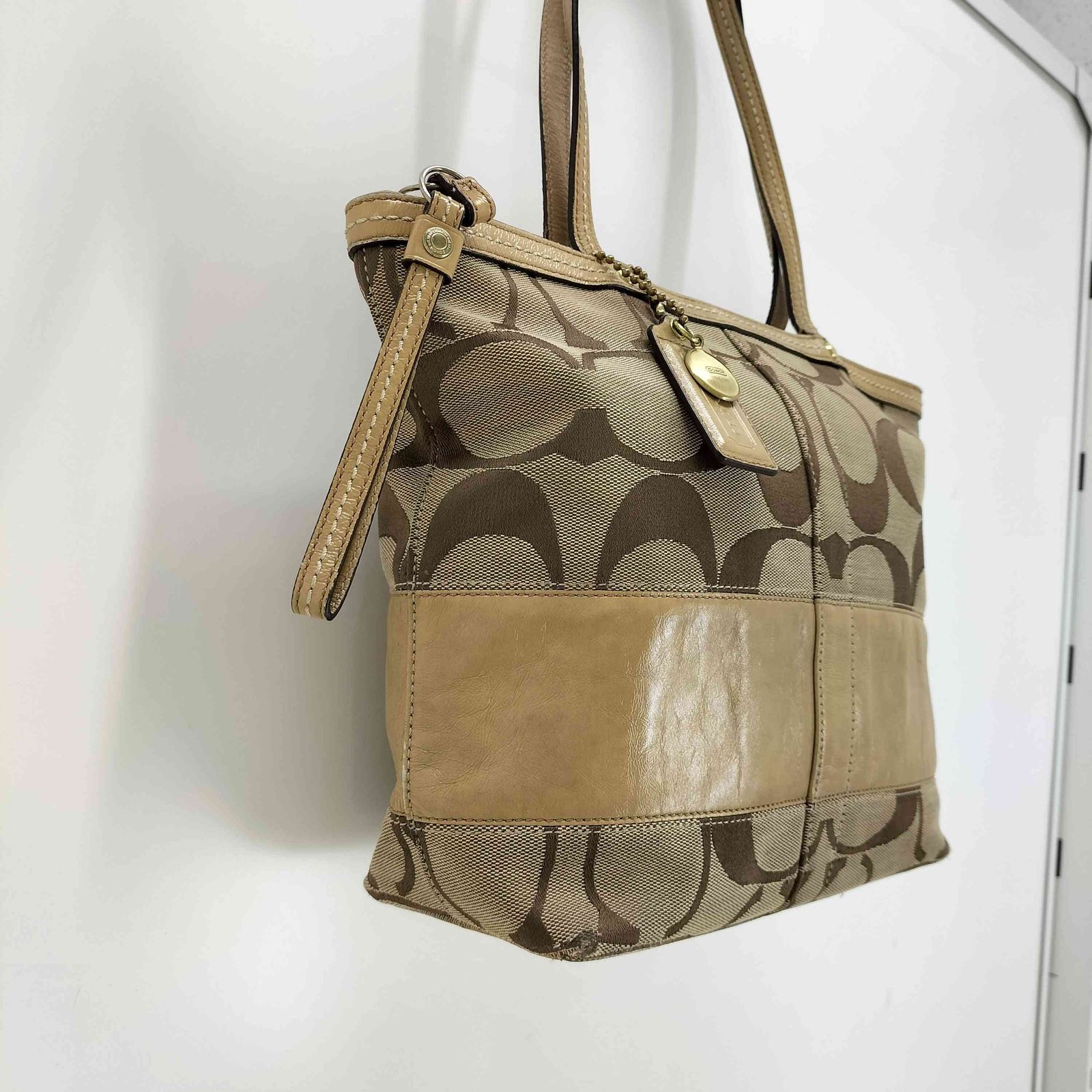 コーチ COACH シグネチャー モノグラム総柄ハンドバッグ レディース 