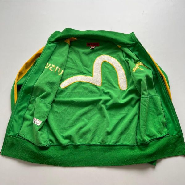 EVISU トラックジャケット　グリーン　エヴィス エヴィス】YAMANE EVISU トラックジャケット 刺繍 グリーン C309