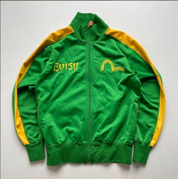 EVISU トラックジャケット　グリーン　エヴィス エヴィス】YAMANE EVISU トラックジャケット 刺繍 グリーン C309