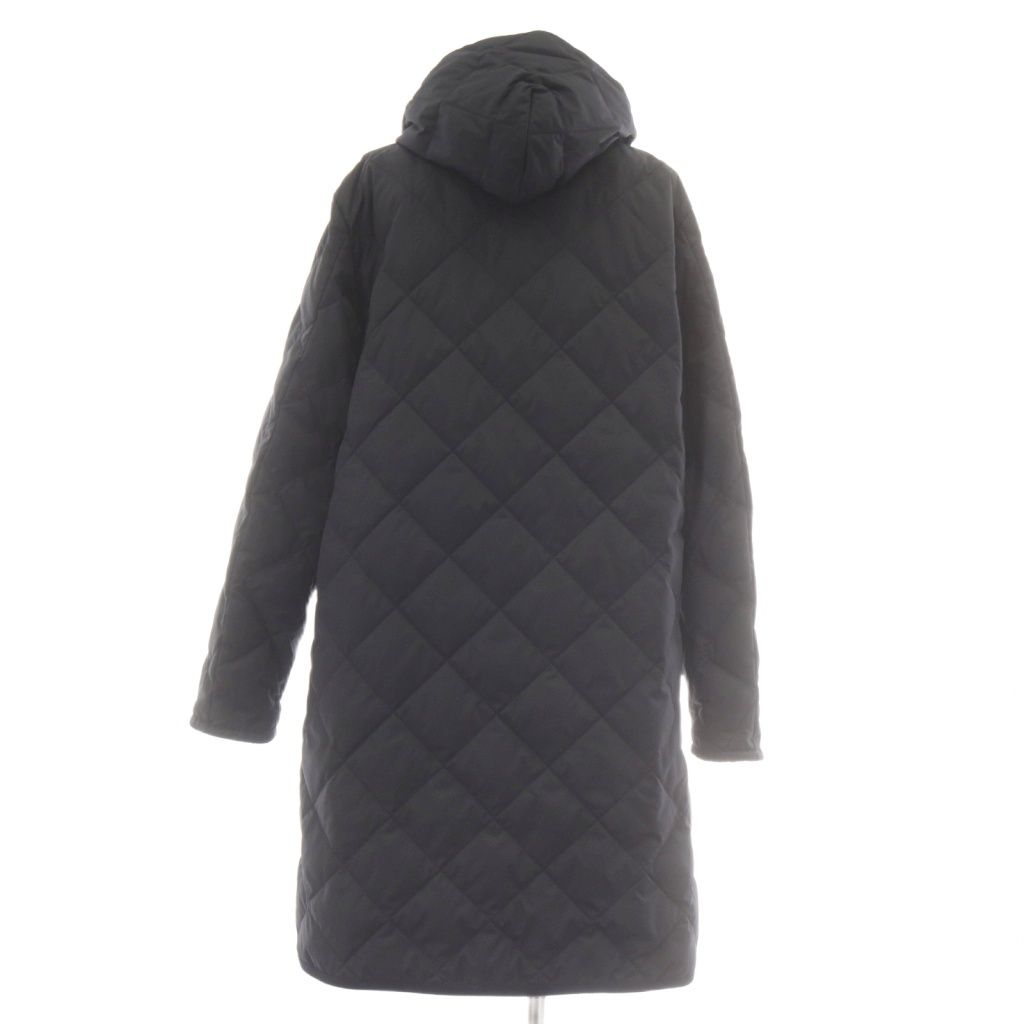 タイオン TAION ダウンコート キルティング ロング フード付き M 紺