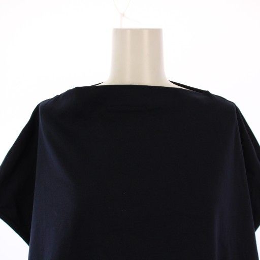 美品 芽風 mefu センソユニコ ネイビー 7ー9分袖チュニック MーL