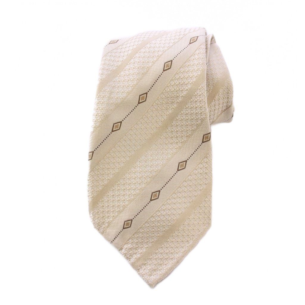 アットヴァンヌッチ Atto Vannucci セッテピエゲ ネクタイ ベージュ