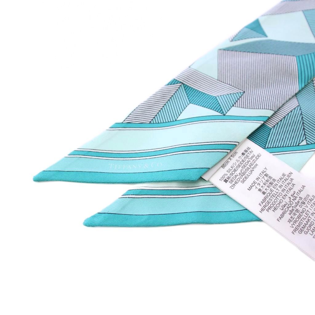 ティファニー TIFFANY & CO. ジャイアント T リボン スカーフ シルク