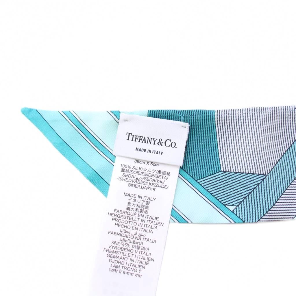 ティファニー TIFFANY & CO. ジャイアント T リボン スカーフ シルク