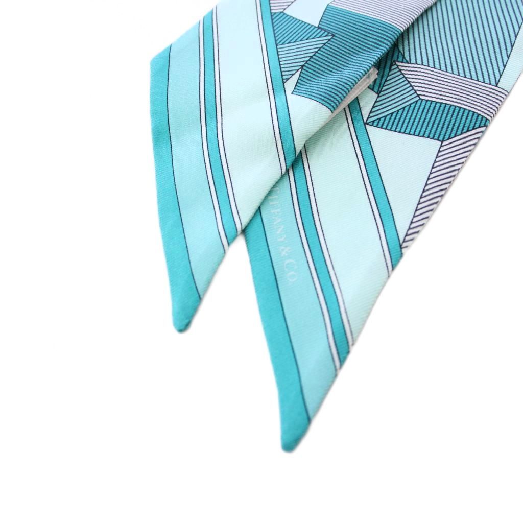 Tiffany& Co.ジャイアントT リボンスカーフ ティファニー T ジャイアント T リボン スカーフ ティファニー ブルー