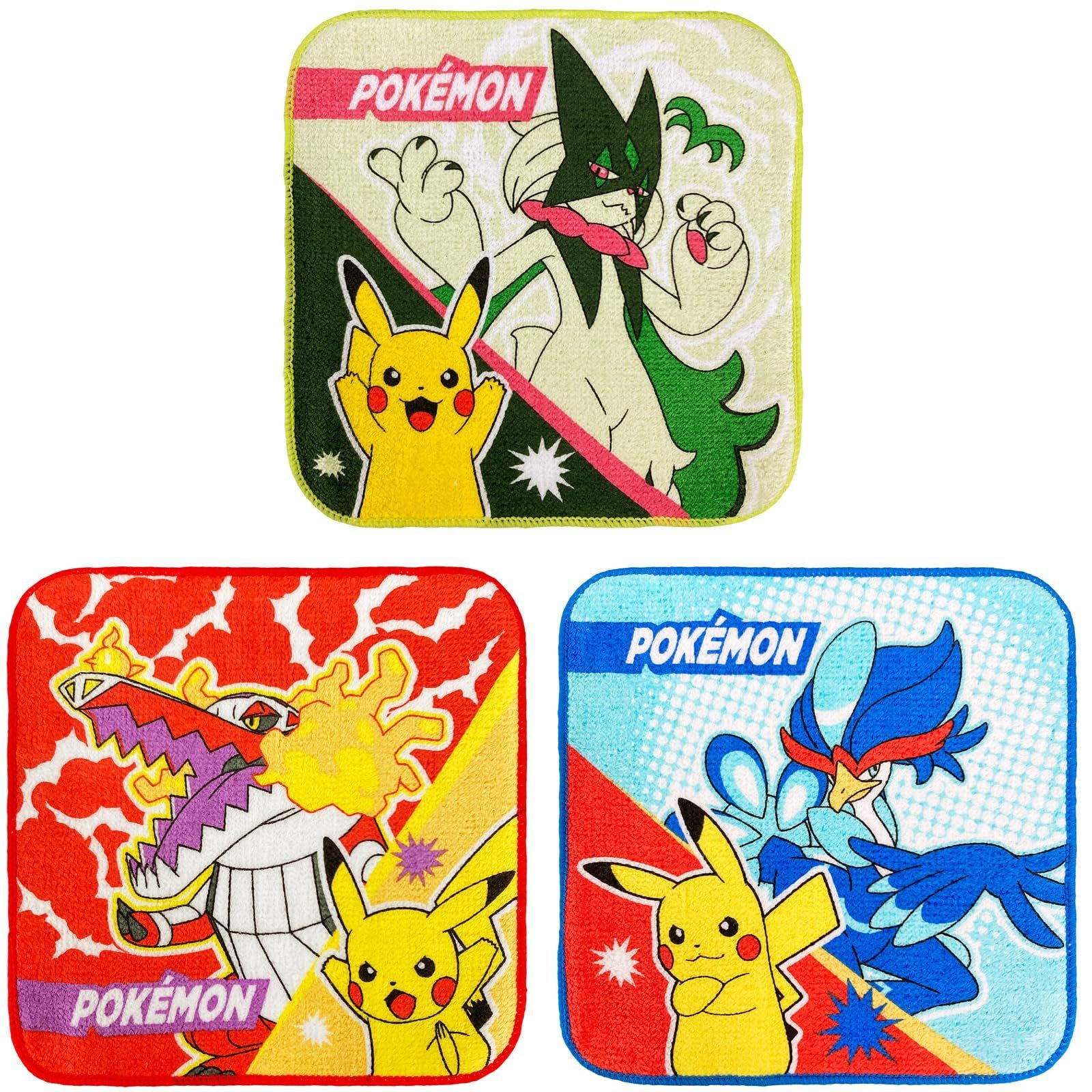 特価商品】ミニタオル 3柄組 約16×16cm ポケモン O4628 PO462800