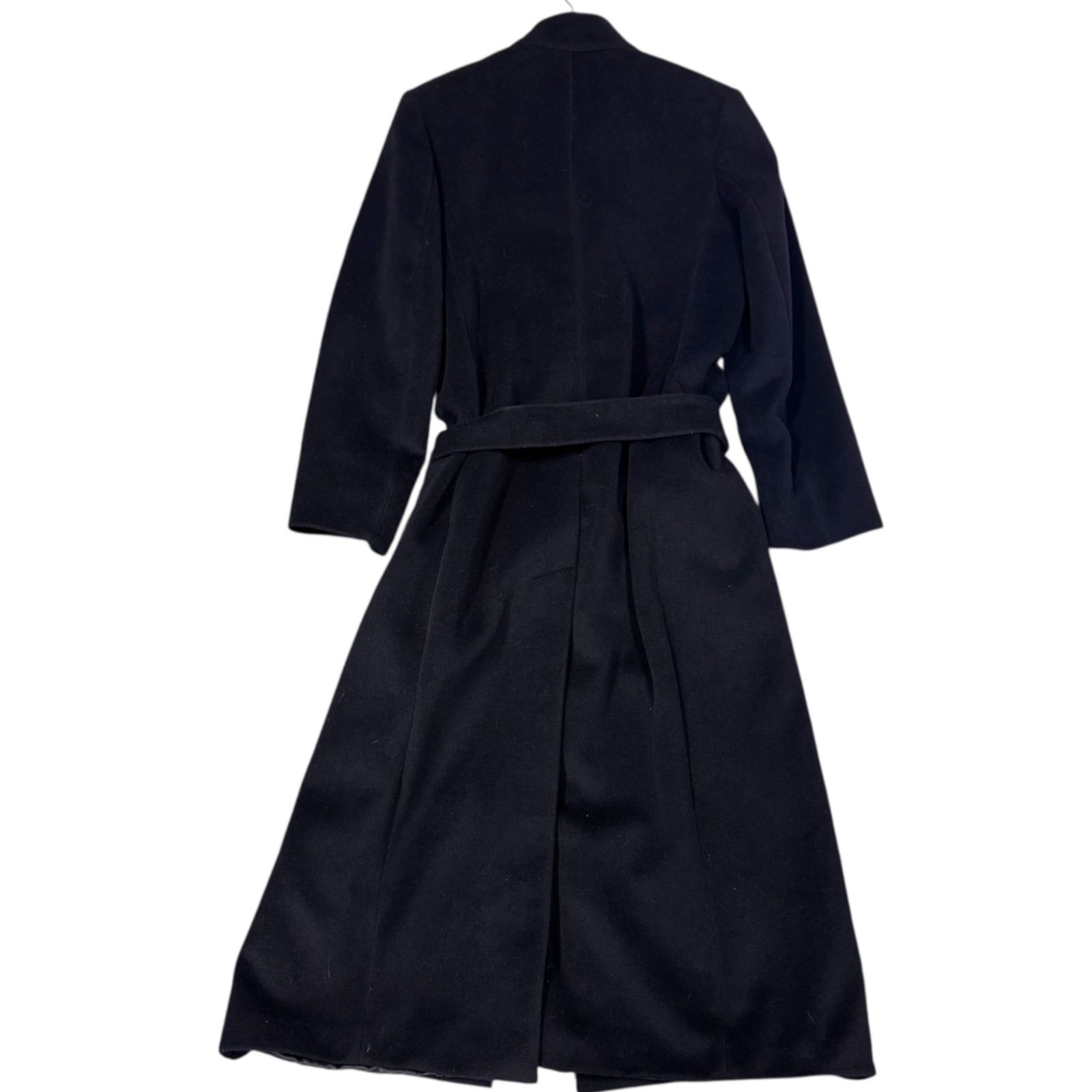 高級 美品 MaxMara マックスマーラ ベルテッドコート ロング ウール