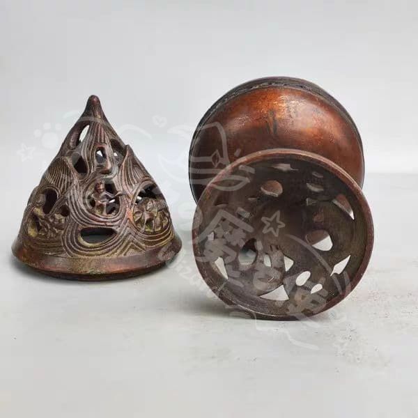 新年ギフト銅 細工 博山炉 禅意香炉 茶室香炉 装飾品 工芸品 置物