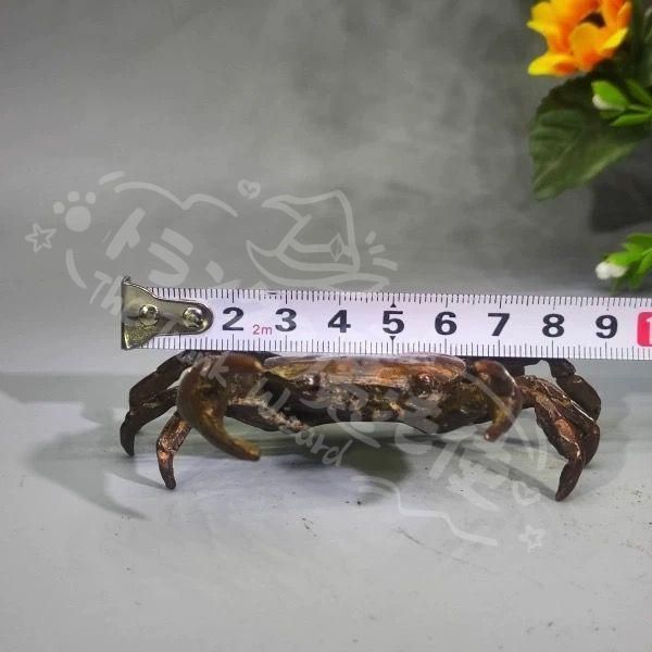 新年ギフト銅製 蟹 茶台茶寵 茶道具 蓋置 装飾品 工芸品 置物