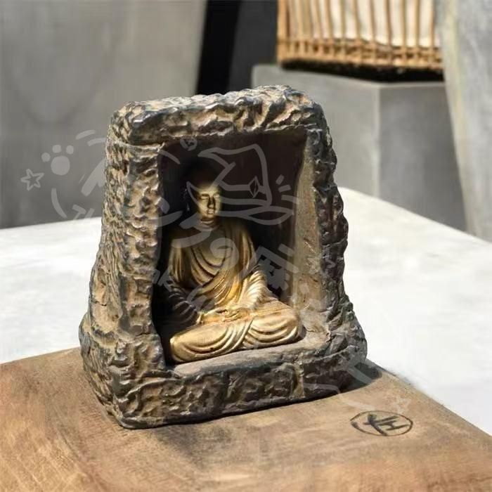 新年ギフト石像 仏像 禅意 文房 茶道研学 玄関 装飾品 置物