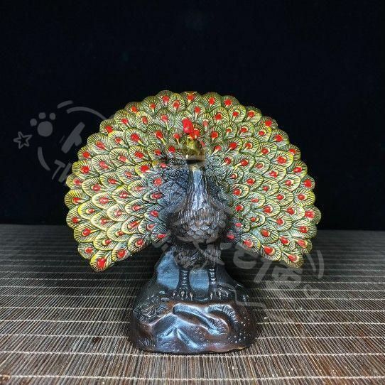 クジャク   置物 装飾品 現代工芸品美術品 新年ギフトクジャク 置物 装飾品 現代工芸品美術品CZW1207P709 - メルカリ