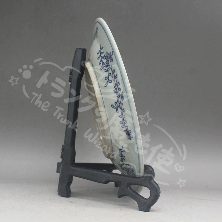 新年ギフト清乾隆青花双鳳紋磁器皿 景徳鎮 陶磁器 装飾品 現代工芸品