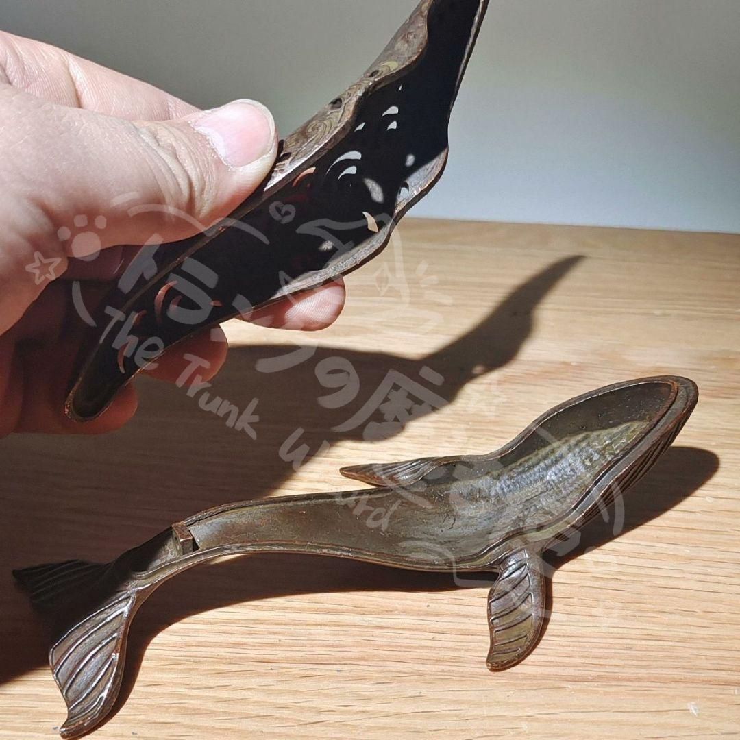 新年ギフト銅細工 くじら香炉 香道具 装飾品 工芸品 美術品 置物