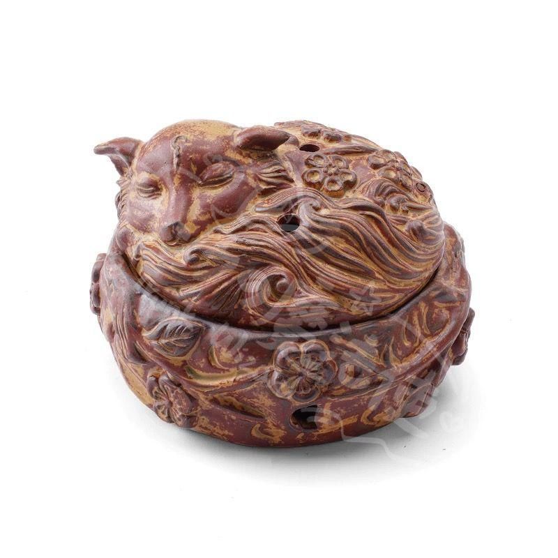 新年ギフト磁器 九尾狐香炉 茶室禅意薫香炉 装飾品 工芸品 置物