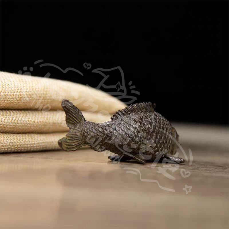 新年ギフト銅細工 鯉 茶寵 茶台 装飾品 工芸品 美術品 置物CZW1207P230