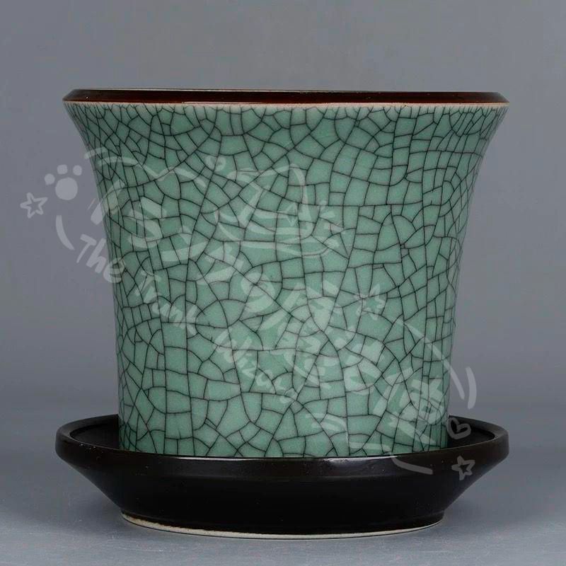 新年ギフト盆栽鉢 青磁鉢 山野草鉢 多肉植物 植木鉢 小品大品盆栽鉢