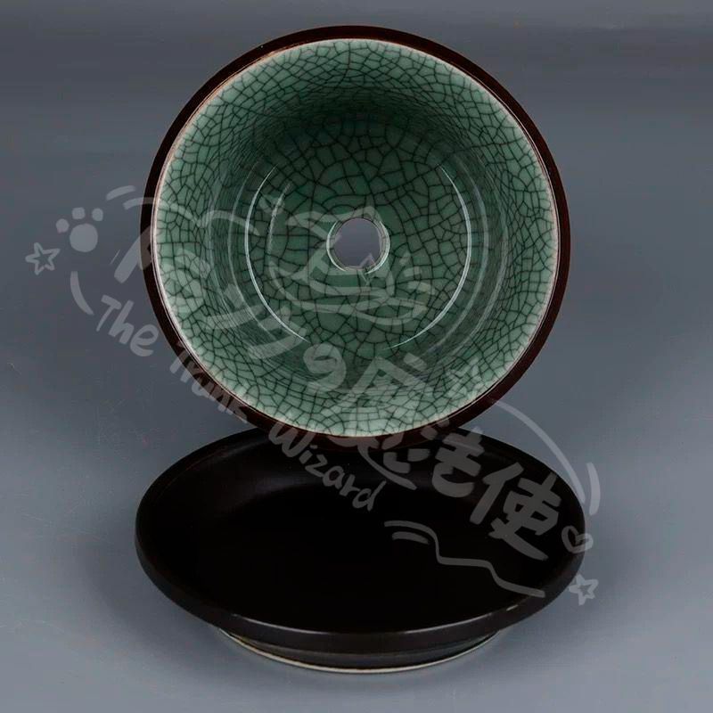 新年ギフト盆栽鉢 青磁鉢 山野草鉢 多肉植物 植木鉢 小品大品盆栽鉢