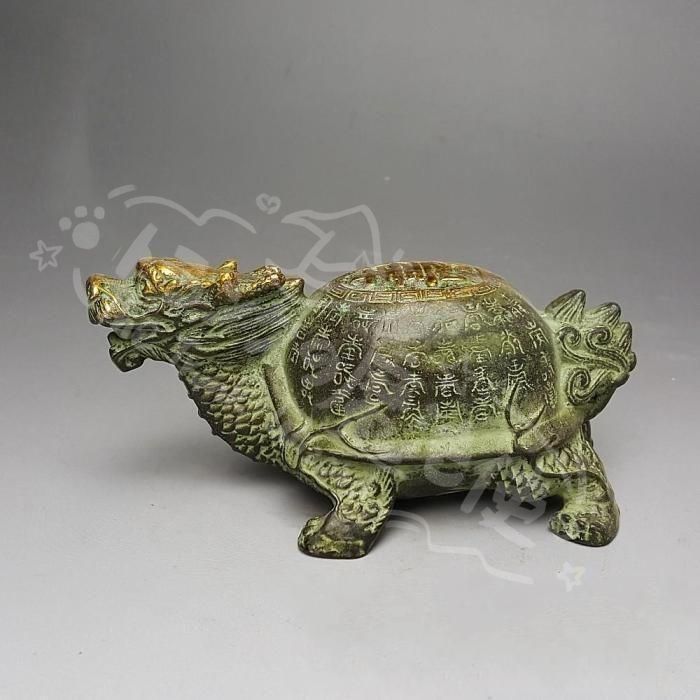 新年ギフト百寿亀 金竜亀 細工 工芸品 美術品 置物CZW1207P832 - メルカリ