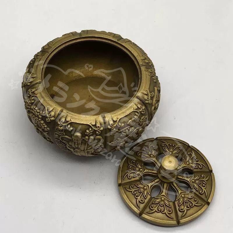 新年ギフト銅製 かぼちゃの香炉 室内薫香炉 香道具 装飾品 工芸品 置物