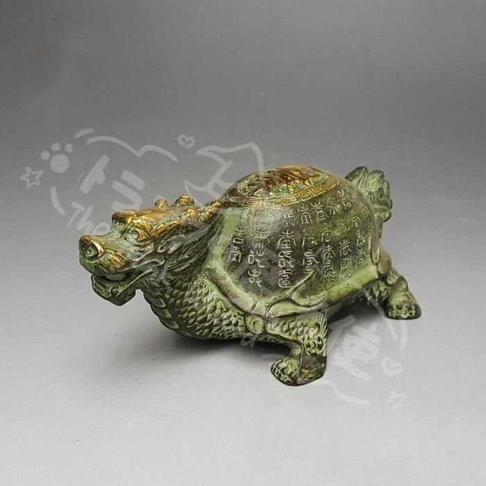 新年ギフト百寿亀 金竜亀 細工 工芸品 美術品 置物CZW1207P832 - メルカリ