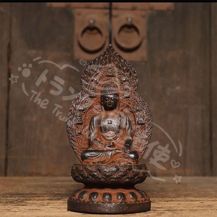 新年ギフト鉄器 鉄仏 蓮華仏坐像 現代工芸品 美術品 置物