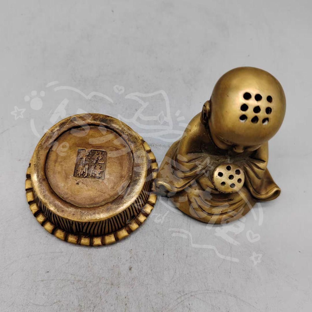 銅 細工 お坊さん 香炉 茶道具 工芸品 美術品 置物 新年ギフト銅 細工 お坊さん 香炉 茶道具 工芸品 美術品 置物