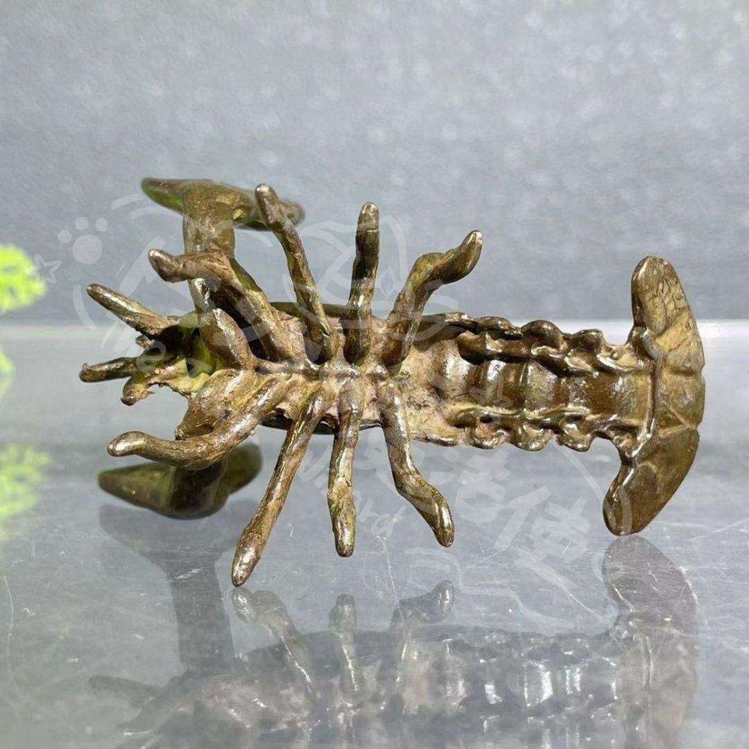 新年ギフト銅細工 ザリガニです 筆置 茶寵 装飾品 工芸品 美術品 置物