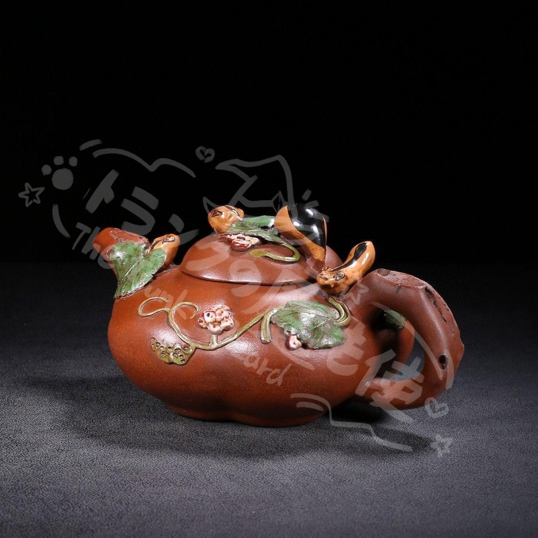 新年ギフト宜興 紫砂壷 リス葡萄壺 茶壺 茶器 置物CZW1207P532 - メルカリ 新年ギフト宜興 紫砂壷 リス葡萄壺 茶壺 茶器 置物CZW1207P532 - メルカリ