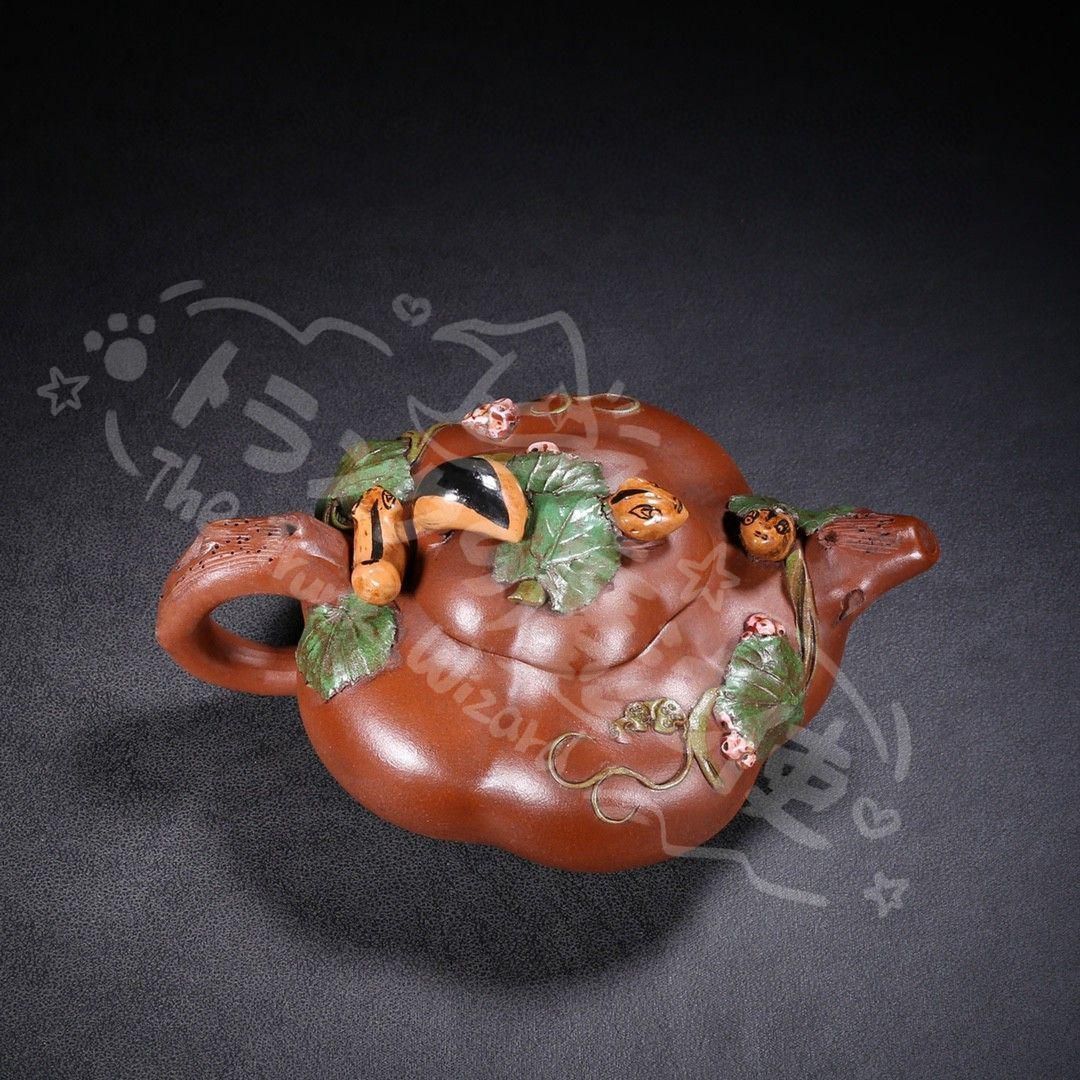 新年ギフト宜興 紫砂壷 リス葡萄壺 茶壺 茶器 置物CZW1207P532 - メルカリ