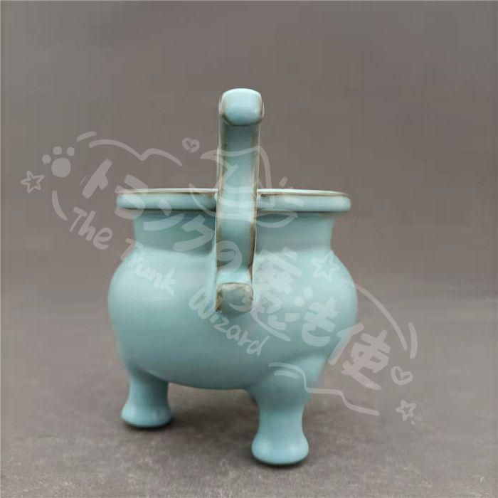 新年ギフト両耳如意尊三本足香炉 香道具 装飾品 現代工芸品 美術品