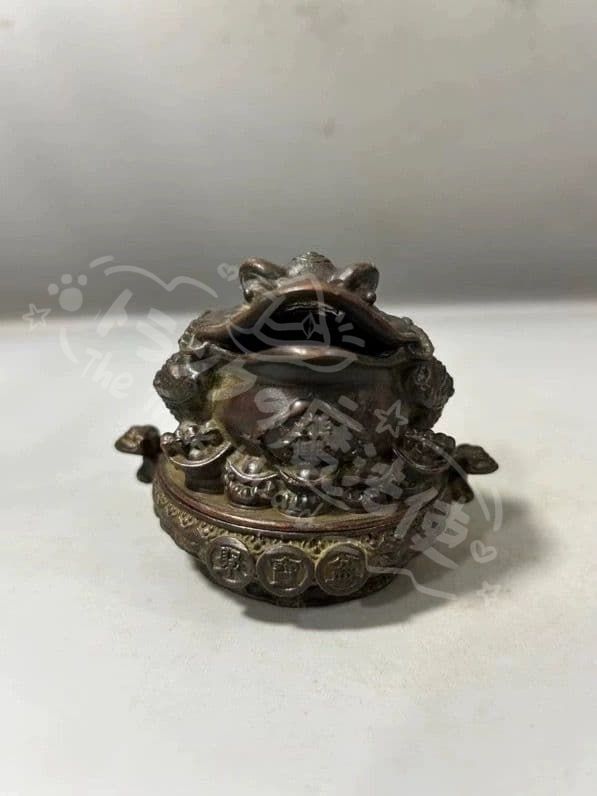 新年ギフト銅製 香炉 招財進宝 三足金蟾 薫香炉 茶道具 装飾品 工芸品